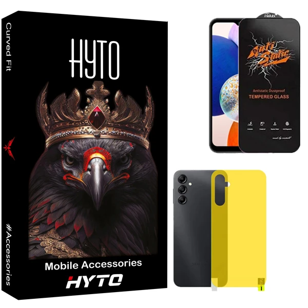 محافظ صفحه نمایش هیتو مدل Antistatic Guard مناسب برای گوشی موبایل سامسونگ galaxy a14 به همراه محافظ پشت گوشی