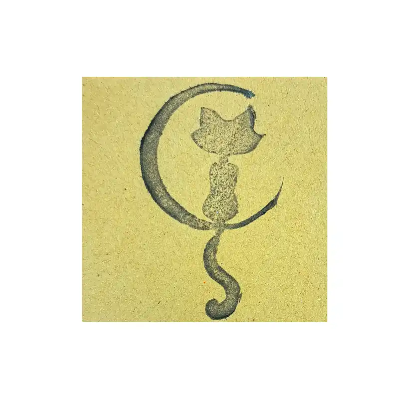 مهر لینو کالینو مدل گربه ماه نشین کد 1062