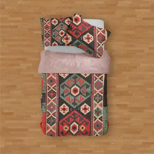 سرویس روتختی مدوپد طرح کناره ترکمن مدل mod00058 یک نفره 4 تکه