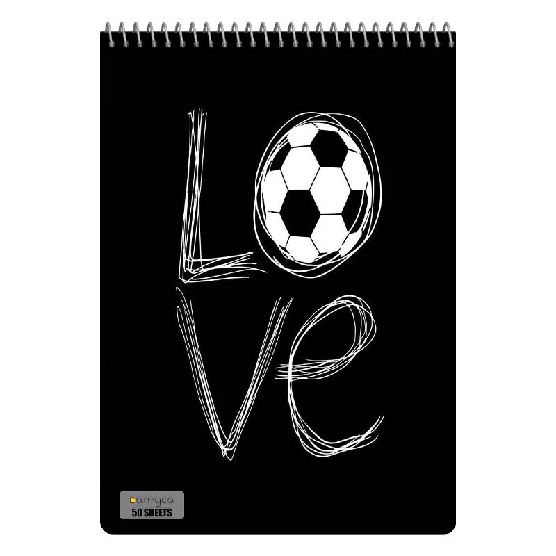 دفتر نقاشی 50 برگ سیمی کارنیکا طرح عاشق فوتبال Football Lover کد 90171