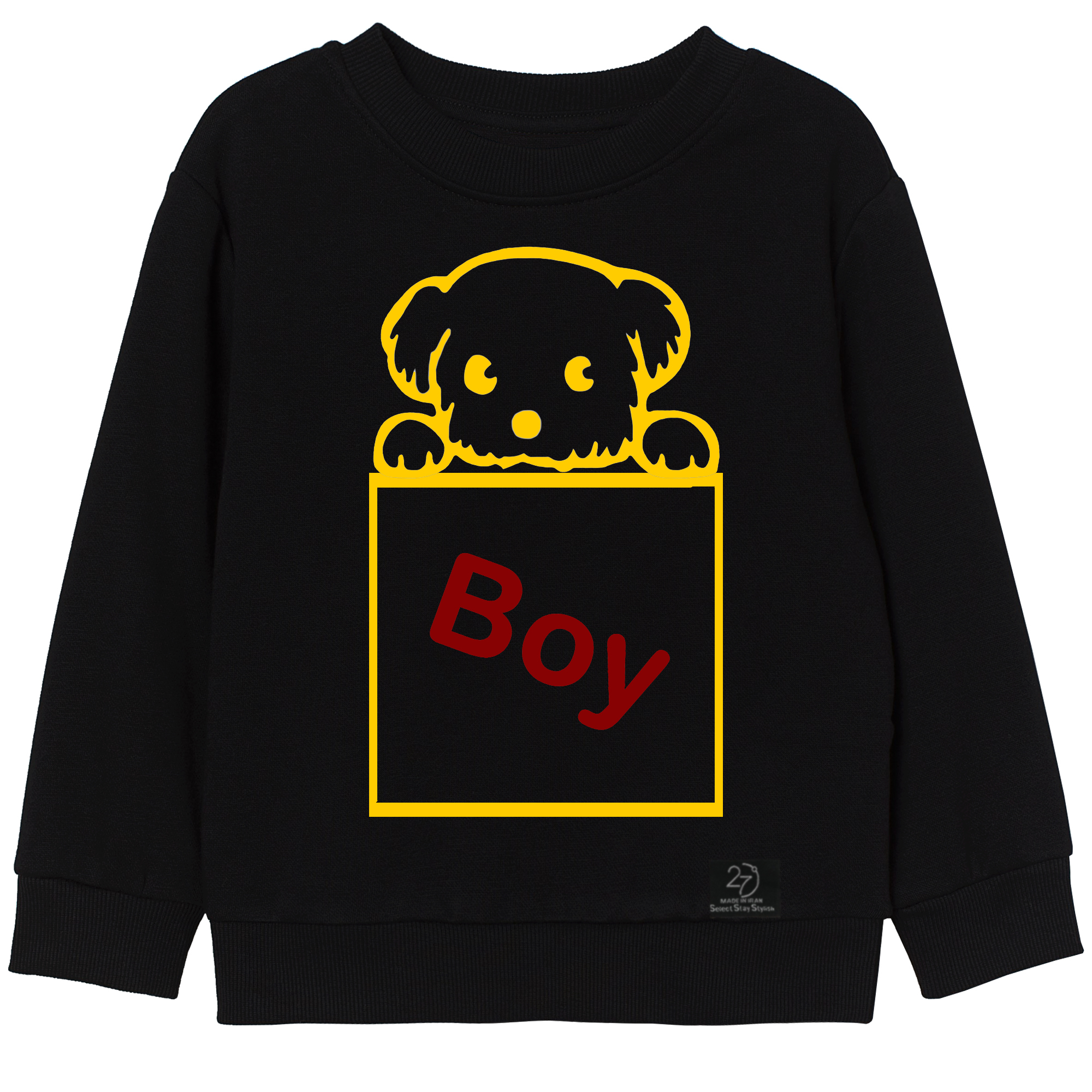 سویشرت پسرانه 27 مدل BOY کد V02 رنگ مشکی