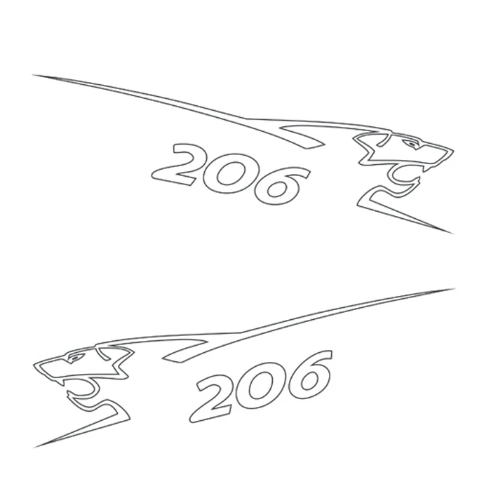 برچسب بدنه خودرو کد S230b بسته 2 عددی