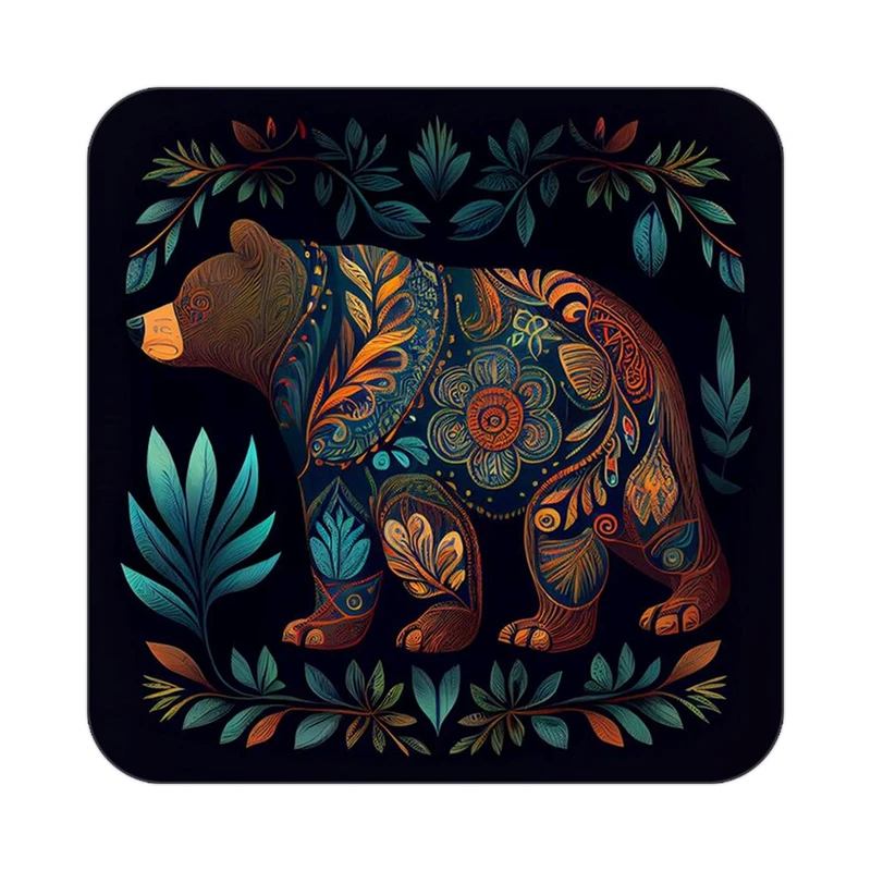 زیر لیوانی کاکتی طرح حیوانات رنگی مدل mp25529