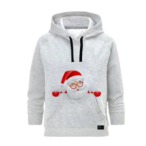 هودی زنانه مدل کریسمس کد B227 رنگ طوسی