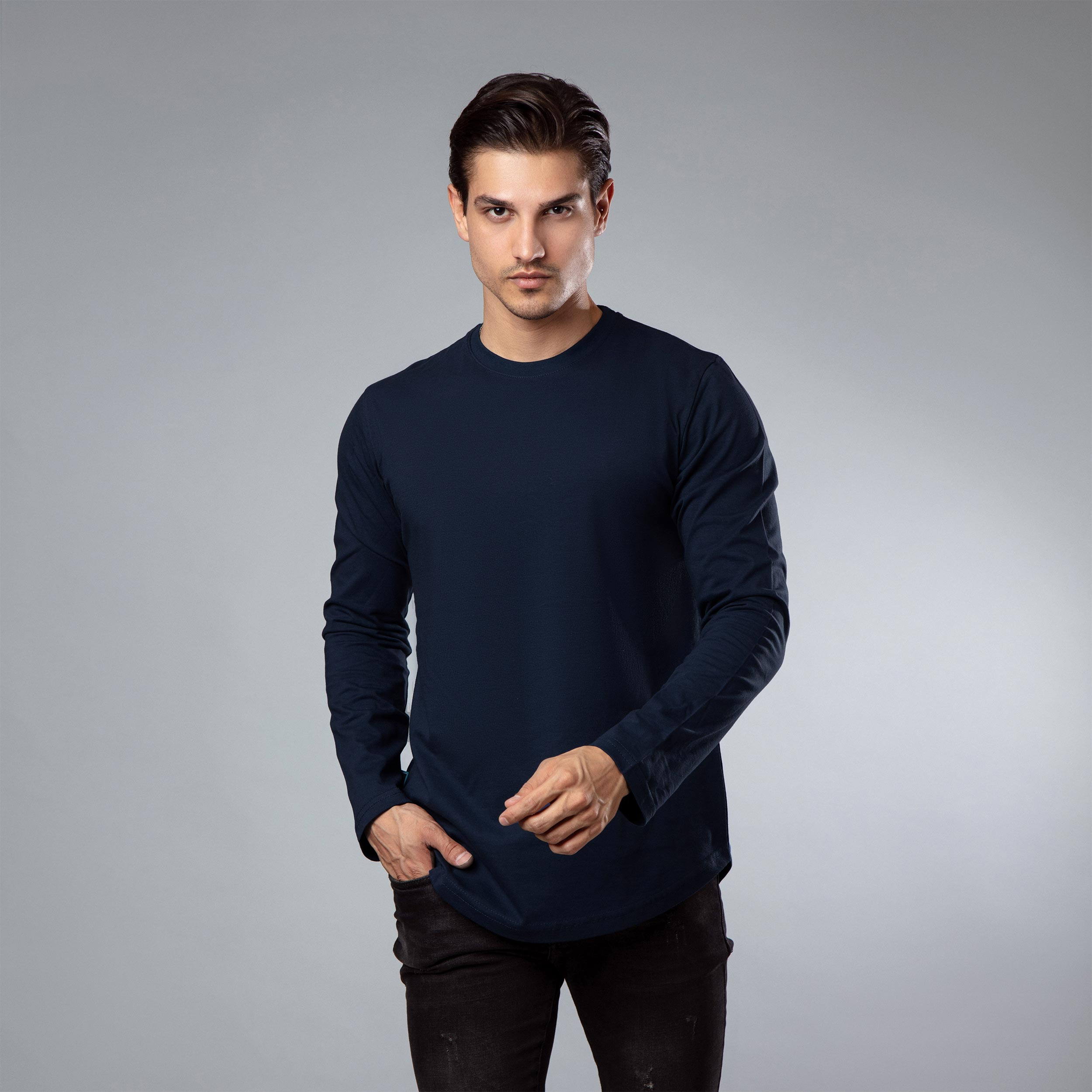 تیشرت آستین بلند مردانه باینت مدل 440-2