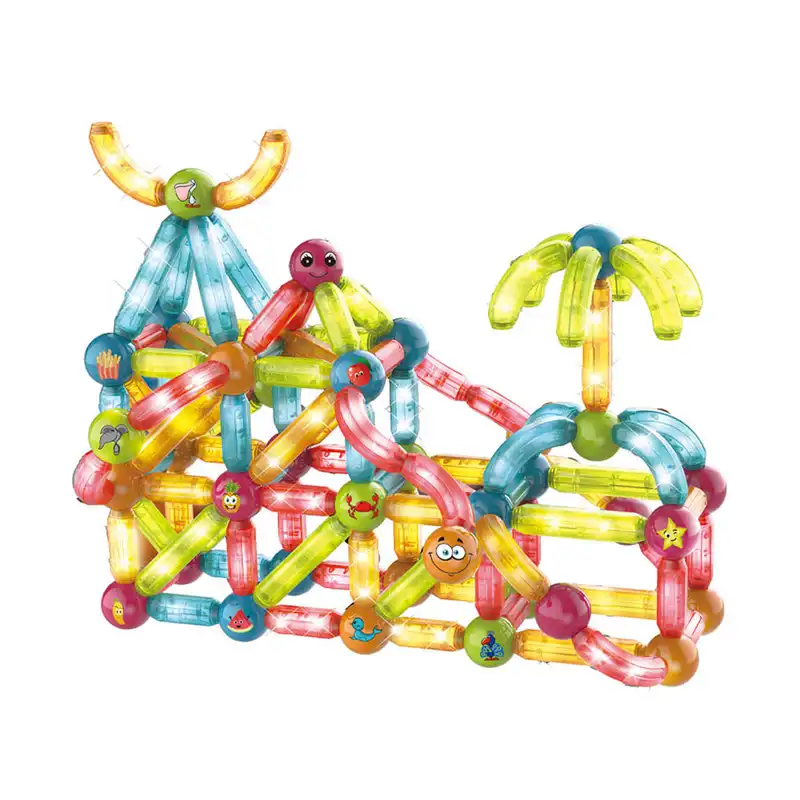 ساختنی مدل بلوک های مغناطیسی اسلاید توپ درخشان کد 128