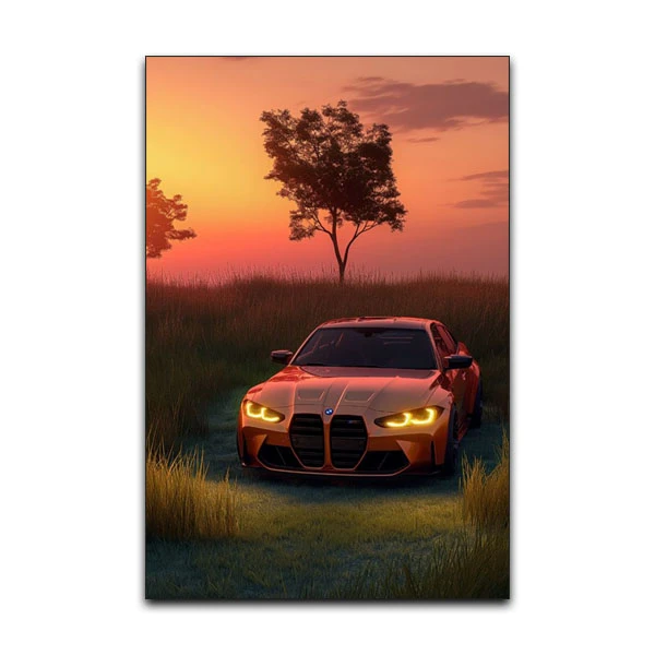 تابلو شاسی گوفی مدل ماشین بی ام دبیلو نارنجی کد Bmw DWN57