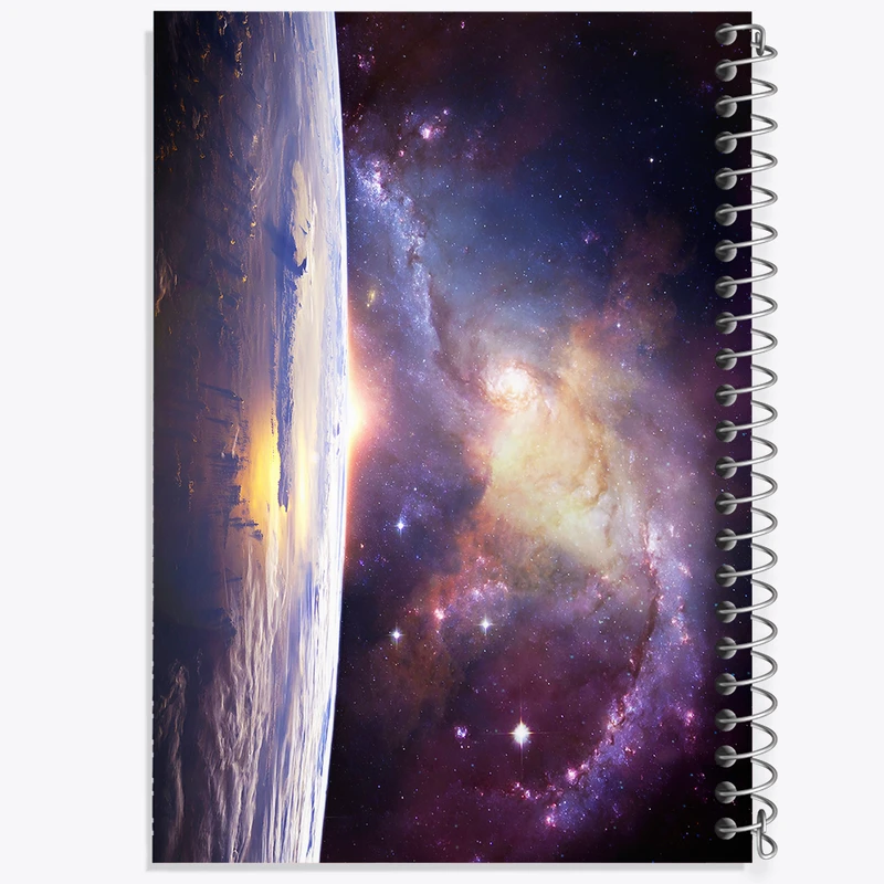 دفتر مشق 100 برگ خندالو طرح کهکشان (galaxy) کد F6707