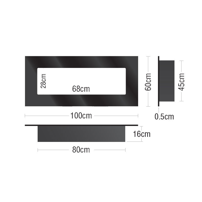 شومینه برقی شومینه بیستون مدل آینه ای MC.100.W16.L4
