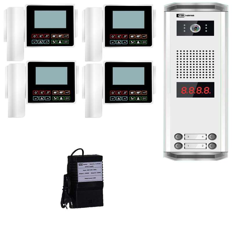 درب بازکن تصویری تک نما مدل C43-4V مجموعه 5 عددی درب بازکن تصویری تک نما مدل C43-4V مجموعه 5 عددی