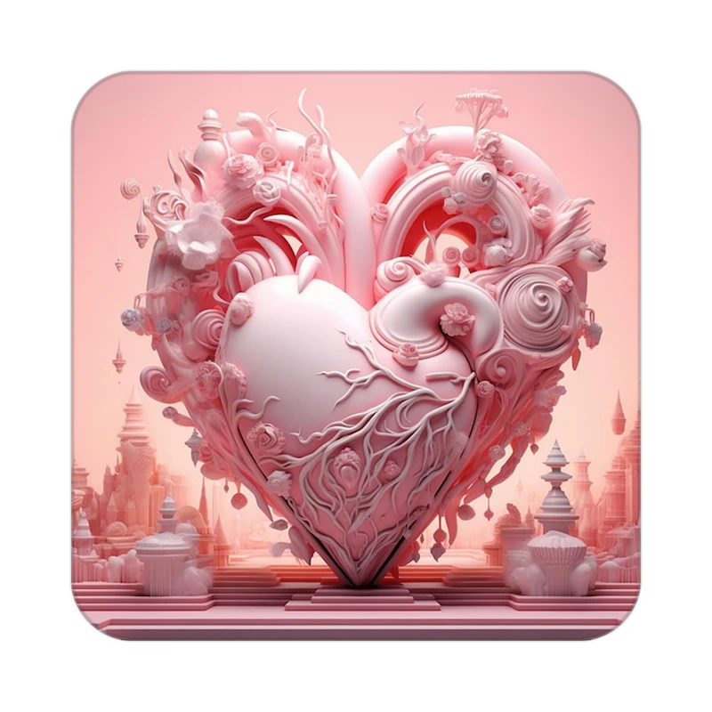 زیر لیوانی کاکتی مدل عاشقانه کد mp10442