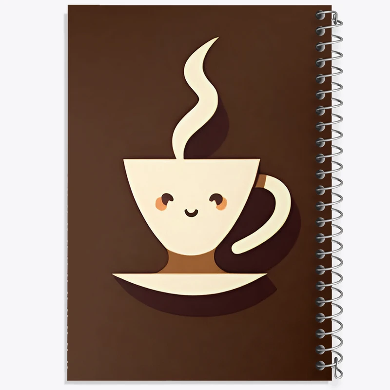 دفتر شطرنجی 50 برگ خندالو طرح فنجان قهوه کد N3361