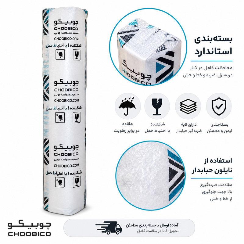 شلف دیواری چوبیکو مدل shelf500 مجموعه 2 عددی