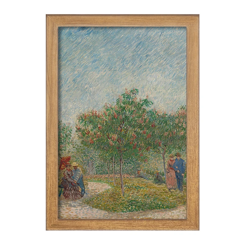 تابلو خندالو مدل باغ با زوج های خواستگار ونسان ونگوگ (Van Gogh) کد 36799