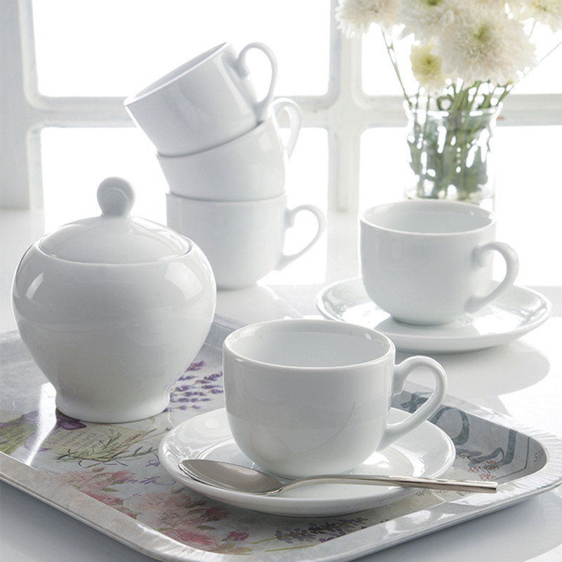 ست فنجان و نعلبکی 12 پارچه چینی زرین ایران مدل چای خوری ایتالیا اف فنجان نعلبکی 8 سفید درجه عالی