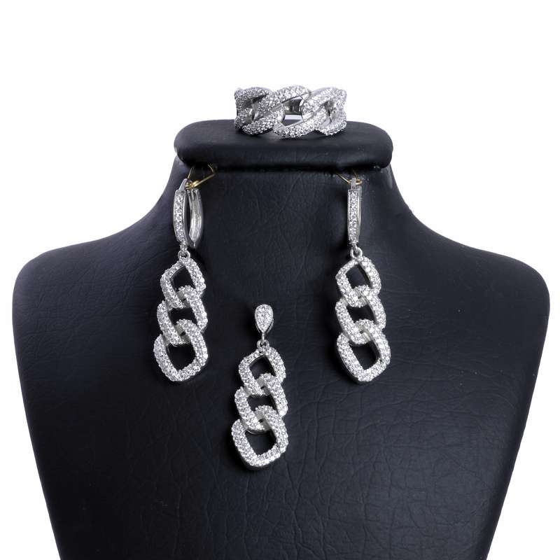 نیم ست نقره زنانه جی تی ای مدل 234