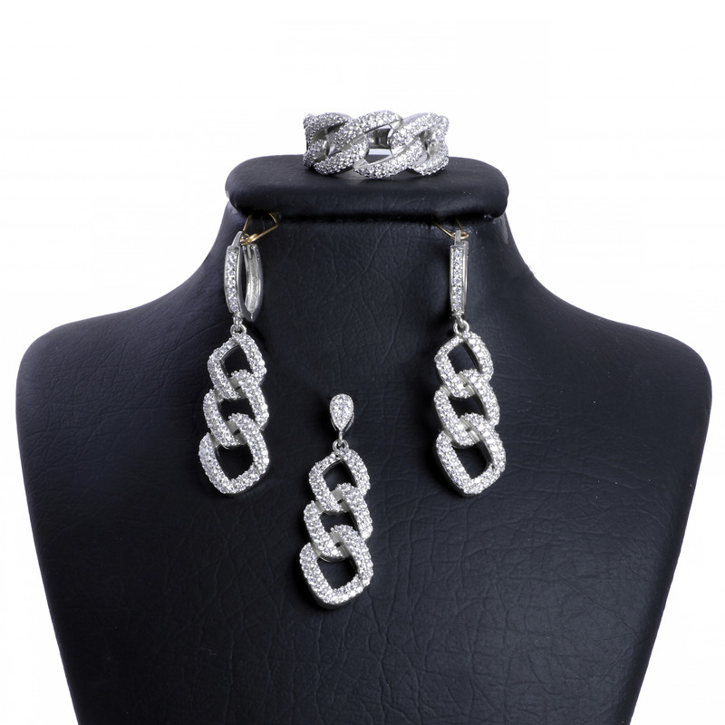 نیم ست نقره زنانه جی تی ای مدل 234