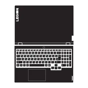 استیکر لپ تاپ توییجین و موییجین مدل Black 01 مناسب برای لپ تاپ لنوو Legion 5 15ARH05-15LM05 به همراه برچسب حروف فارسی کیبورد