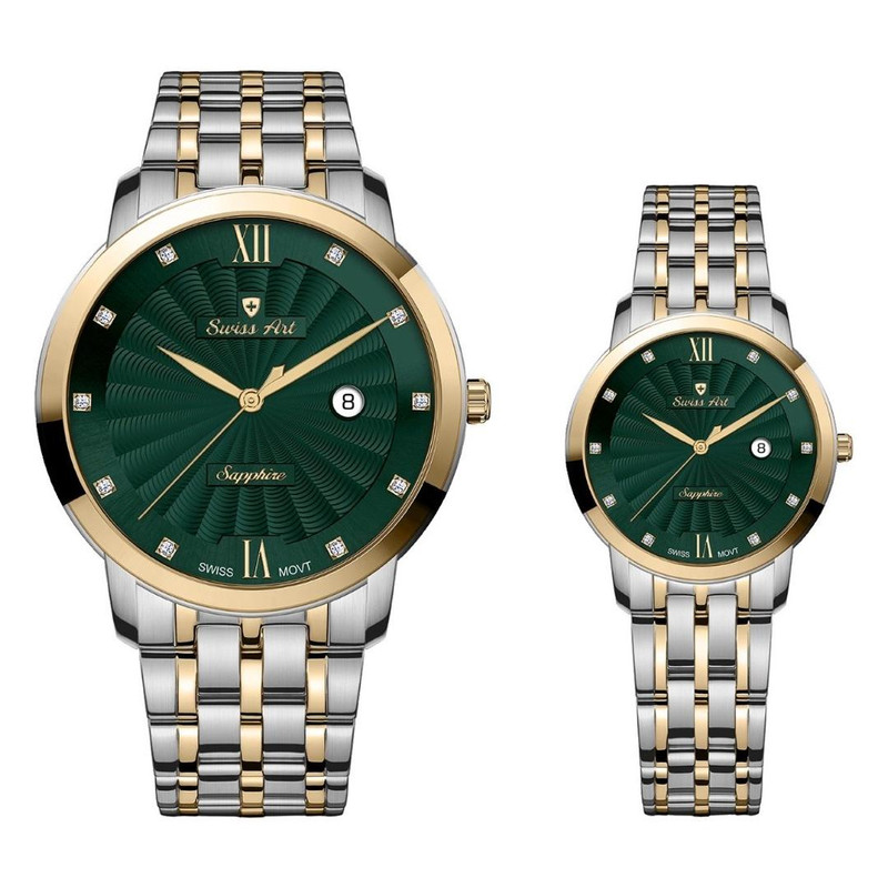 ست ساعت مچی عقربه‌ای زنانه و مردانه سوئیس آرت مدل 62001112-04