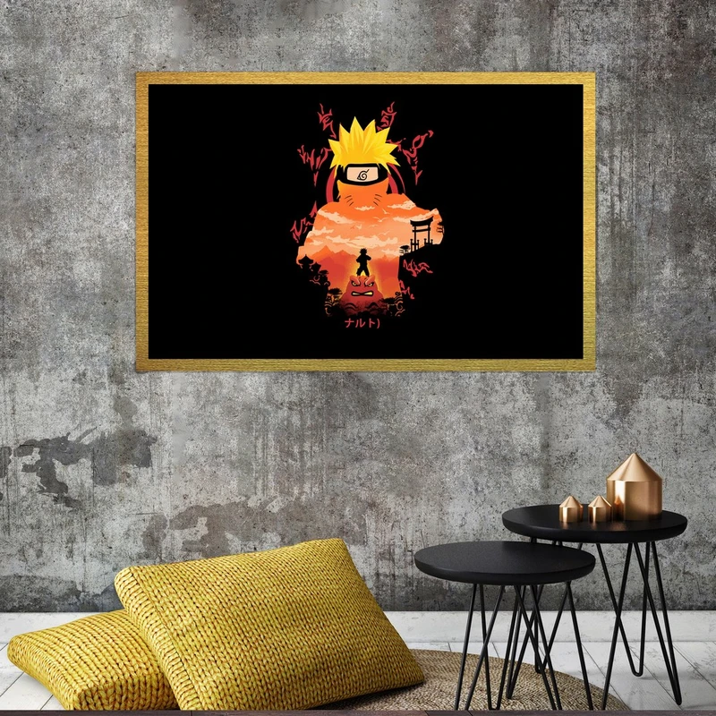 تابلو بکلیت طرح انیمه کنواس بوم مدل قاب شاسی T-S8459