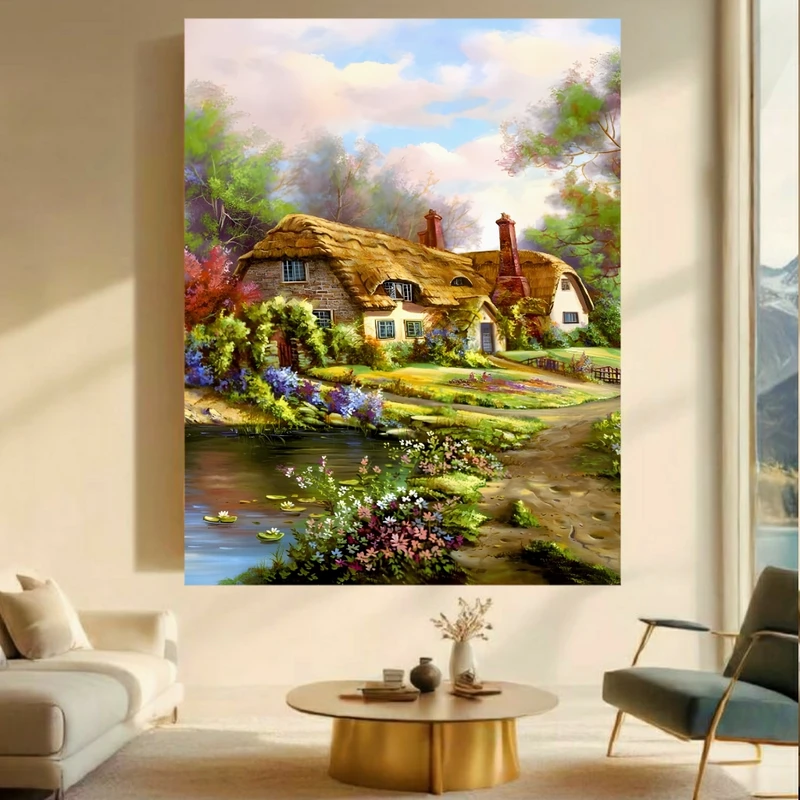 پوستر طرح خانه روستایی مدل کلبه دلنشین کد BK24241