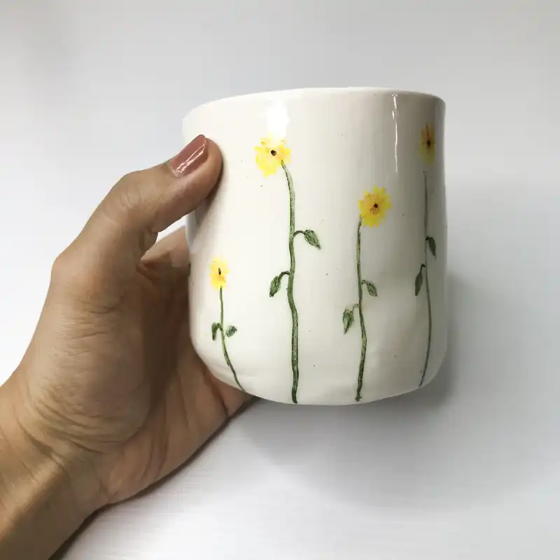 گلدان سرامیکی طرح بهار