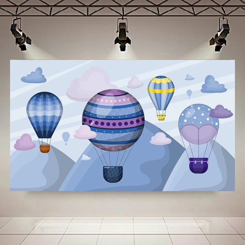  پوستر طرح مخمل کودکانه بالن مدل پرواز کد AR304196