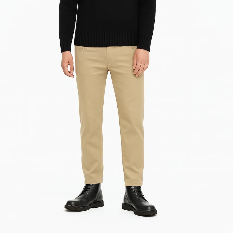 شلوار مام استایل مردانه مدل کتان کجراه کد sh129