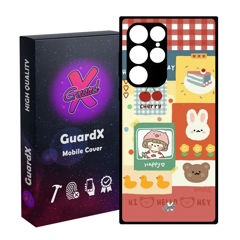 کاور گارد ایکس طرح دختر مدل Glass10515 مناسب برای گوشی موبایل سامسونگ Galaxy S23 Ultra