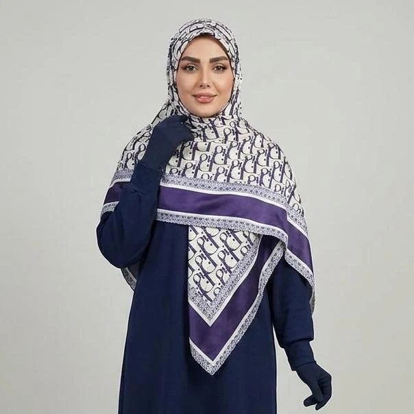 روسری زنانه مدل ابریشم توییل کد ab392