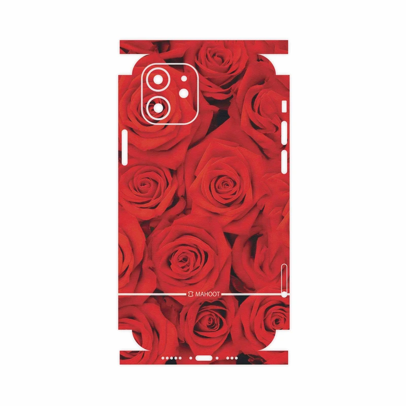 برچسب پوششی ماهوت مدل Red-Flower-FullSkin مناسب برای گوشی موبایل اپل iPhone 12