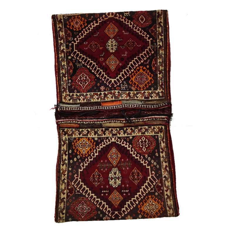 خورجین دستباف یک متری مدل عشایر قشقایی کد D003-182