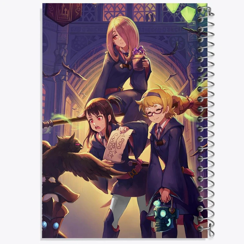 دفتر شطرنجی 50 برگ خندالو طرح اکو انیمه جادوگران کوچک Little Witch Academia کد 22887
