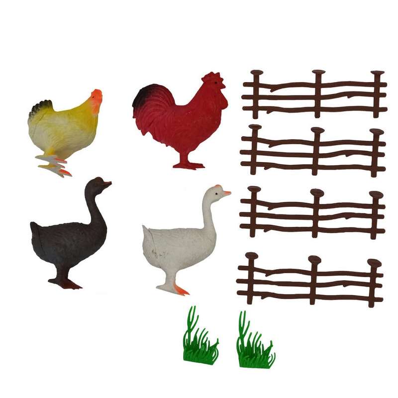 فیگور حیوانات مدل مرغ و خروس کد TF002 مجموعه 10 عددی فیگور حیوانات مدل مرغ و خروس کد TF002 مجموعه 10 عددی