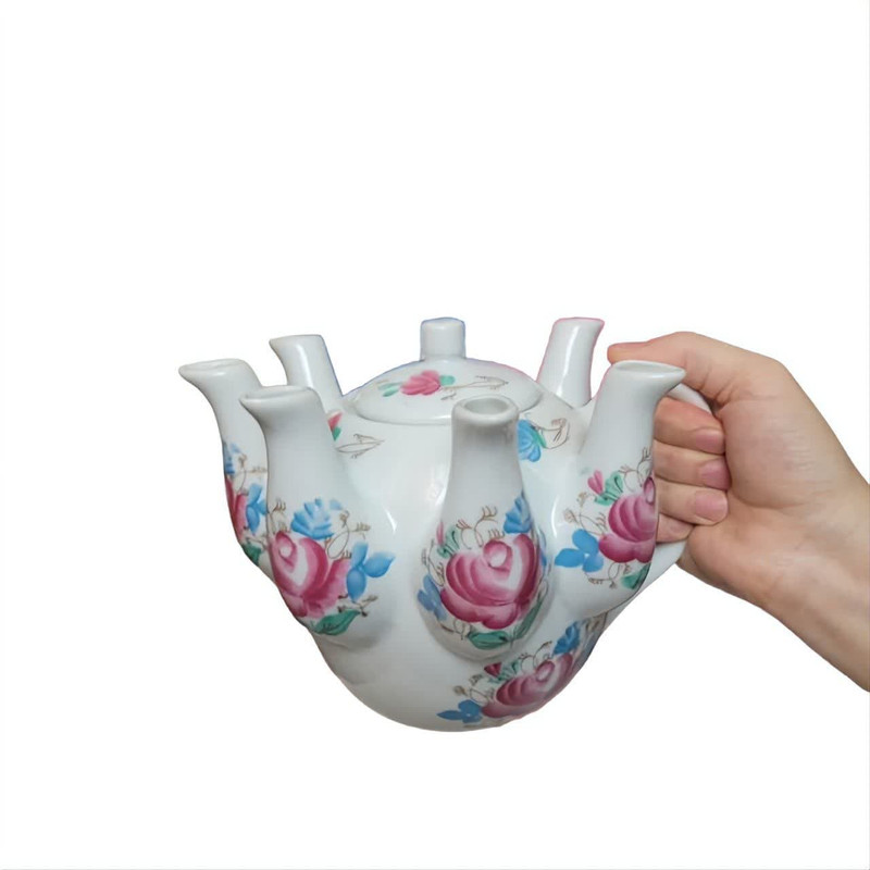 قوری مدل هفت لوله طرح گل