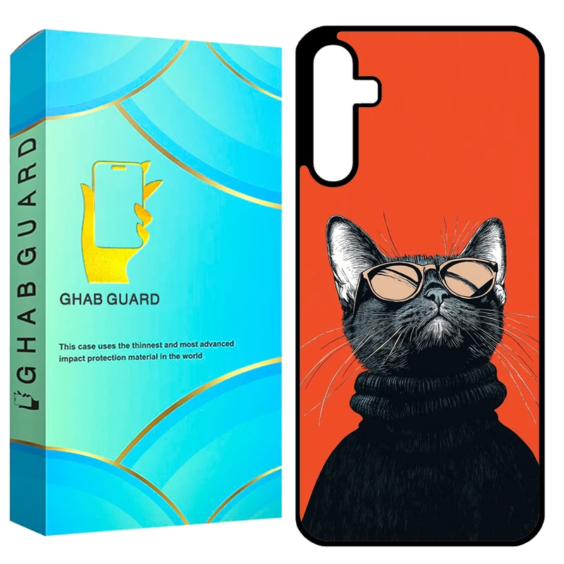 کاور قاب گارد طرح گربه مدل GCHPA35 مناسب برای گوشی موبایل سامسونگ Galaxy A35 5G