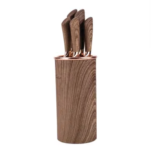 سرویس چاقو آشپزخانه 6 پارچه کاراجا مدل Wave Brown