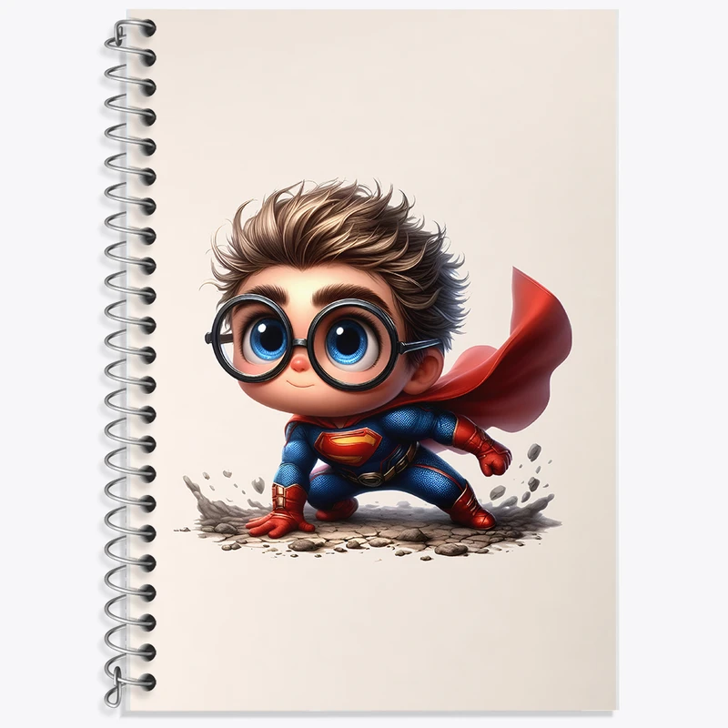 دفتر نت موسیقی 50 برگ خندالو طرح سوپرمن بامزه کد F6183