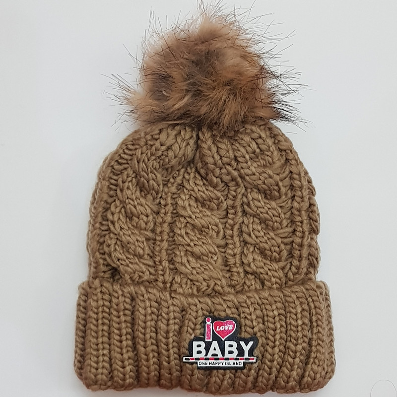 کلاه بافتنی زنانه مدل i love baby