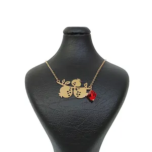 گردنبند زنانه استینلس استیل انار کد 07