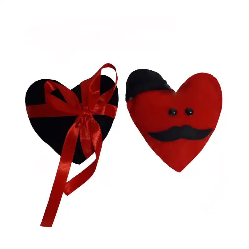 ابزار کادویی مدل قلب نمدی کد 02 مجموعه دو عددی