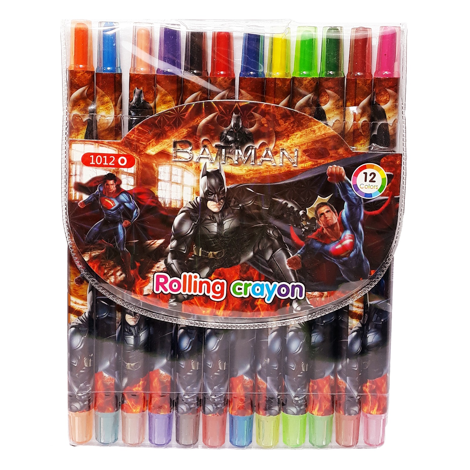 مداد شمعی 12 رنگ مدل Rolling crayon