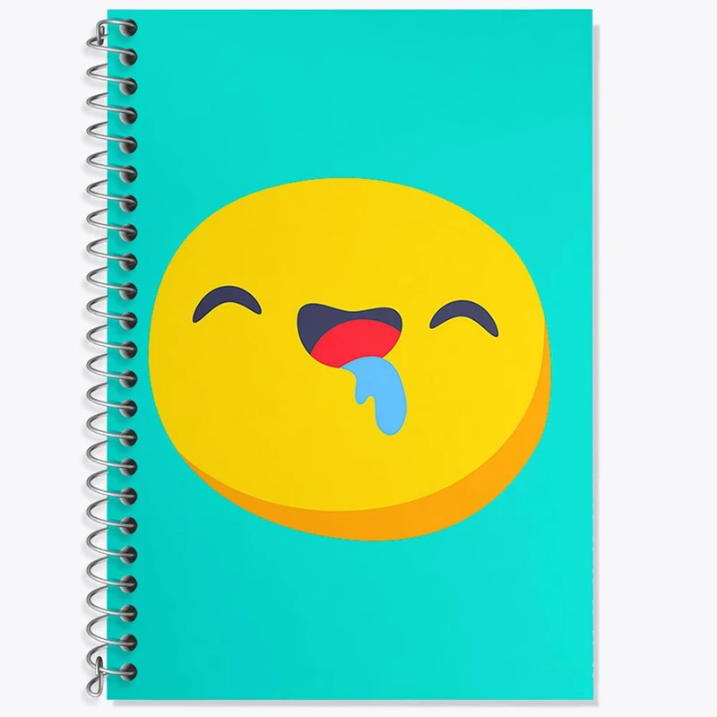 دفتر زبان 50 برگ خندالو مدل سه خط طرح ایموجی Emoji کد 2999