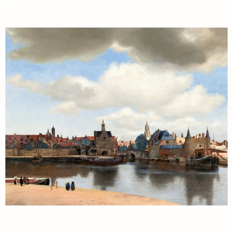 پوستر مدل وینتیج یوهانس ورمیر - چشم انداز دلفت