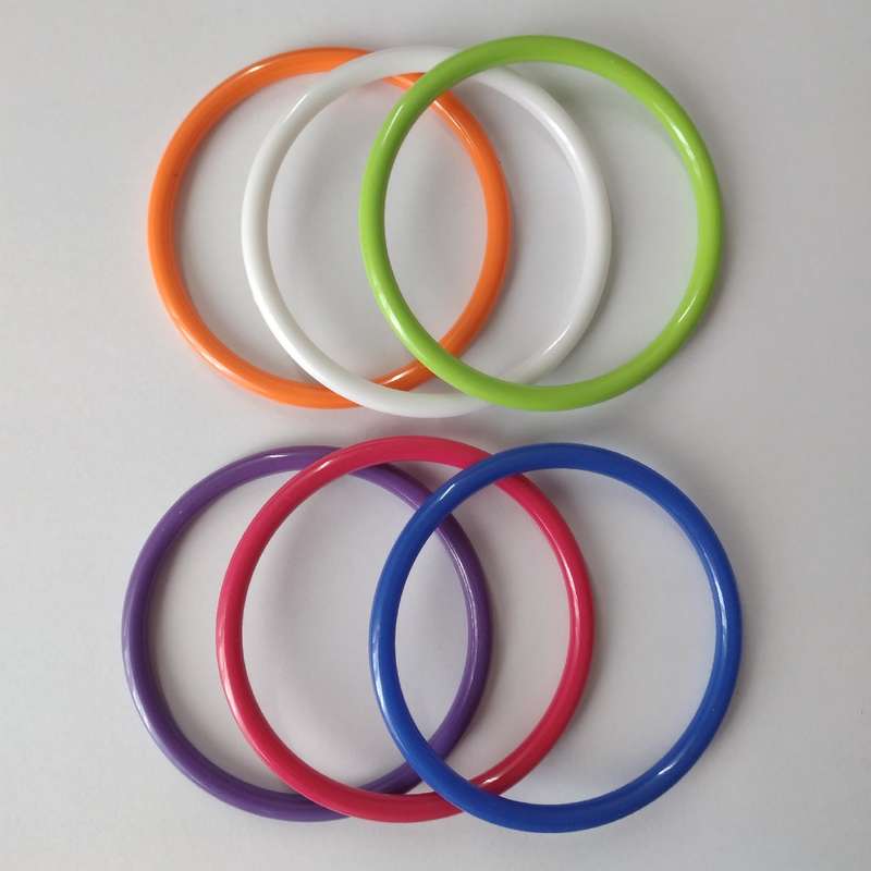 النگو زنانه مدل رنگین کمانی کد AZX666 بسته 6 عددی