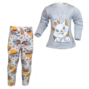 ست تی شرت و شلوار دخترانه مدل 107