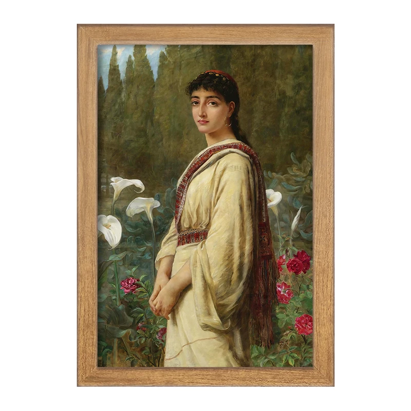 تابلو خندالو مدل نقاشی یک زنبق شرقی  اثر ادوین لانگ کد F12436