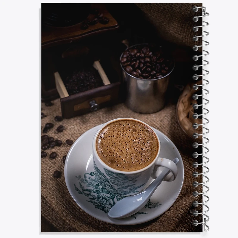 دفتر مشق 50 برگ خندالو طرح قهوه Coffee کد F66