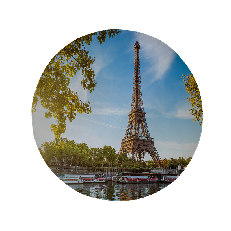 پادری مدل دایره طرح ایفل کد 5671 سایز 90 × 90 سانتی متر 