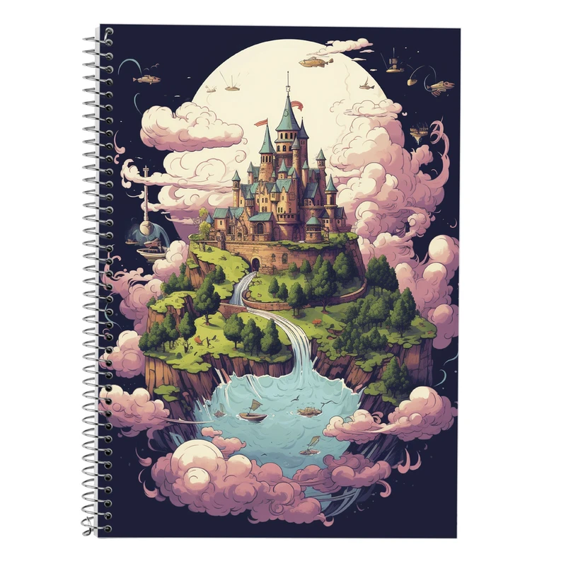 دفتر زبان 50 برگ مدوپد مدل سه خط طرح Ghibli کد DF2526